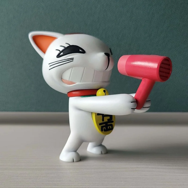 In Stock New Dandadan Turbo Bachan Anime Figure 9cm High Speed Nana Lucky Cat Hair Drier Cute Doll Action Figure Custom Toy Gift