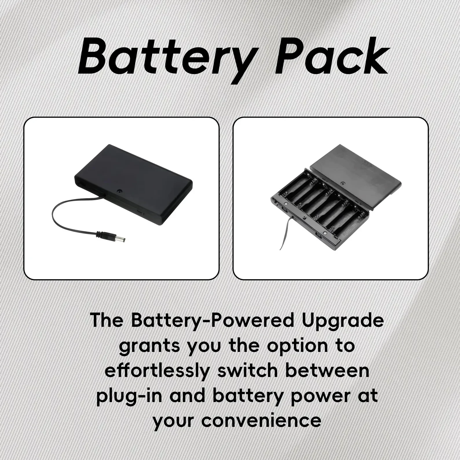 Neon Battery Pack, Battery-Powered Neon Sign Upgrade, Adapter with US/EU/AU/UK plug, Dimmer for Neon Sign