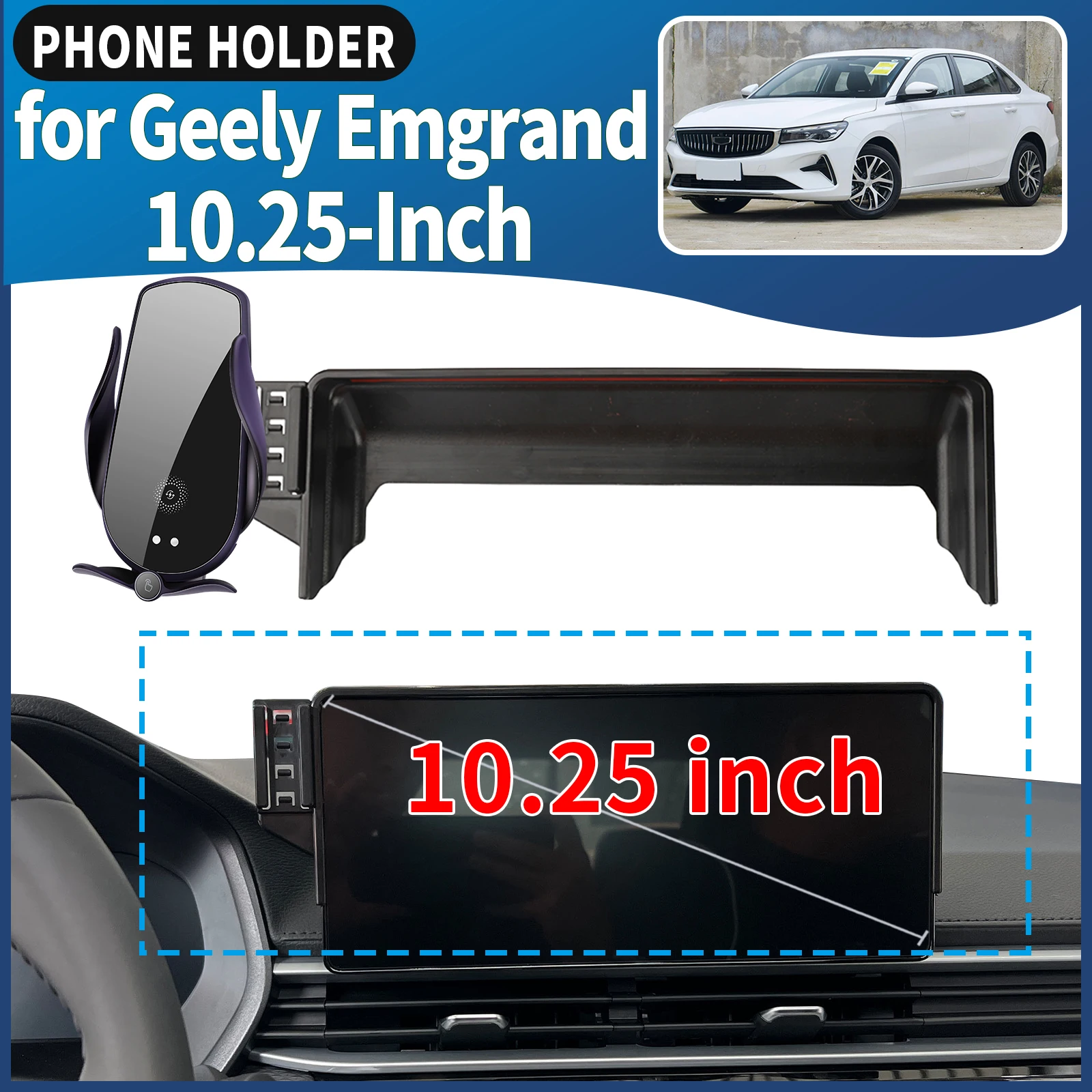 

fit for Geely Emgrand 10.25-Inch Car Phone Holder Mount Vehicle-Specific GPS Navigation Easy Installation accessoires