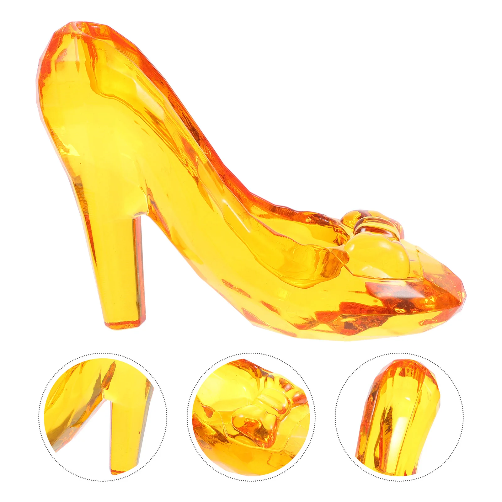 

Crystal High Heels Classy Room Decoration Colored Shoe Decorative Desktop Ornament Glass Slipper Table Acrylic