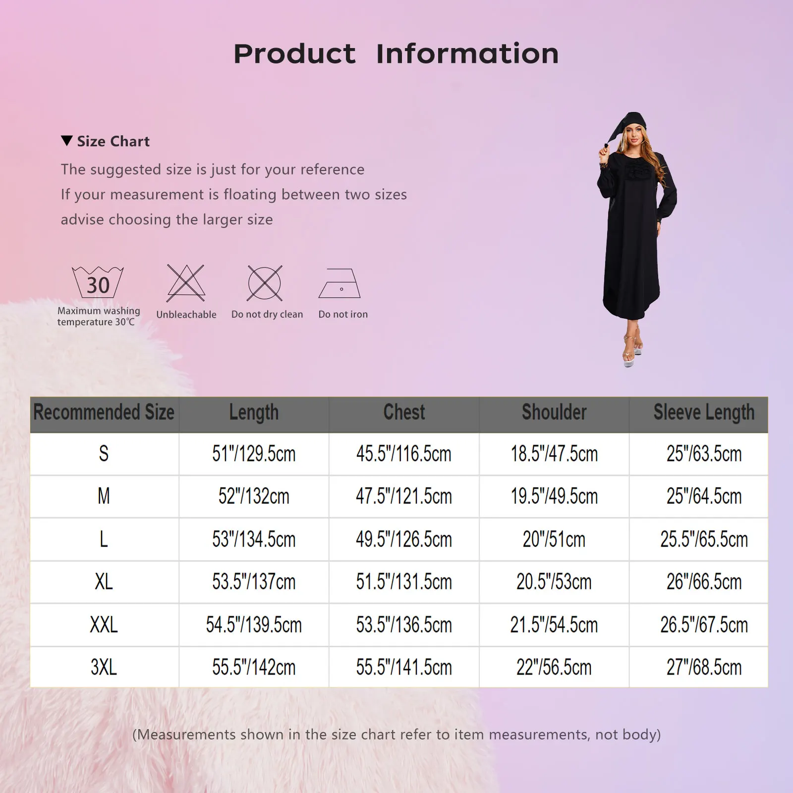 Womens Victorian Nightgown Halloween Christmas Fancy Dress Ball Costume Long Sleeve Lace Trim Night-Robe with Nightcap Sleepwear - view 6