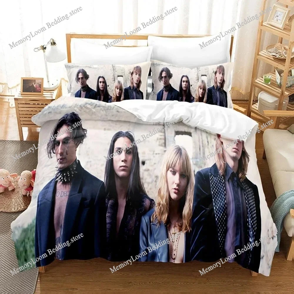 

maneskin rock band Bedding Set Duvet Cover 3d Bedding Fashion Design Decoration King Duvet Cover Set Double Bed Set Bedding Sets