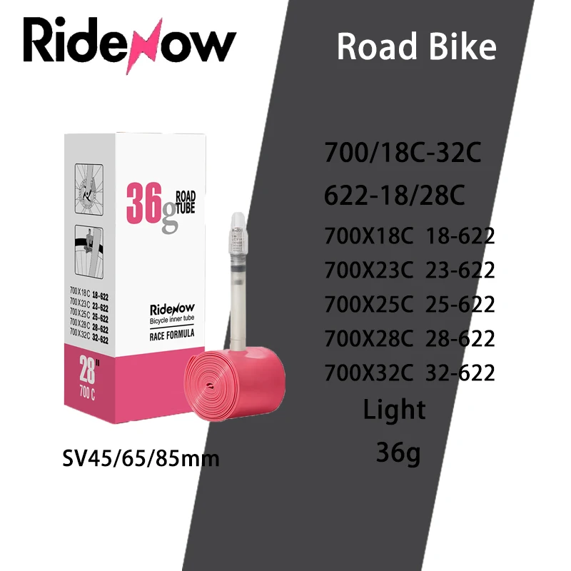 RideNow Bicicleta Ultraleve Tubo Interno Com Kit De Remendo 700X32c Estrada Bicicleta TPU Pneu 45/65/85mm Comprimento Francês Válvula Tubo Super Leve