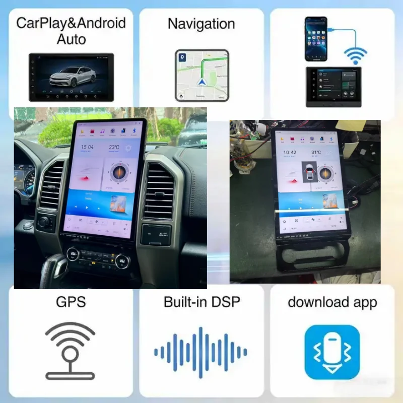 16.8 Inch Android 128G For Ford Expedition 2018-2021 Style Car GPS Navigation Multimedia Radio Tape Android Auto Carplay Audio