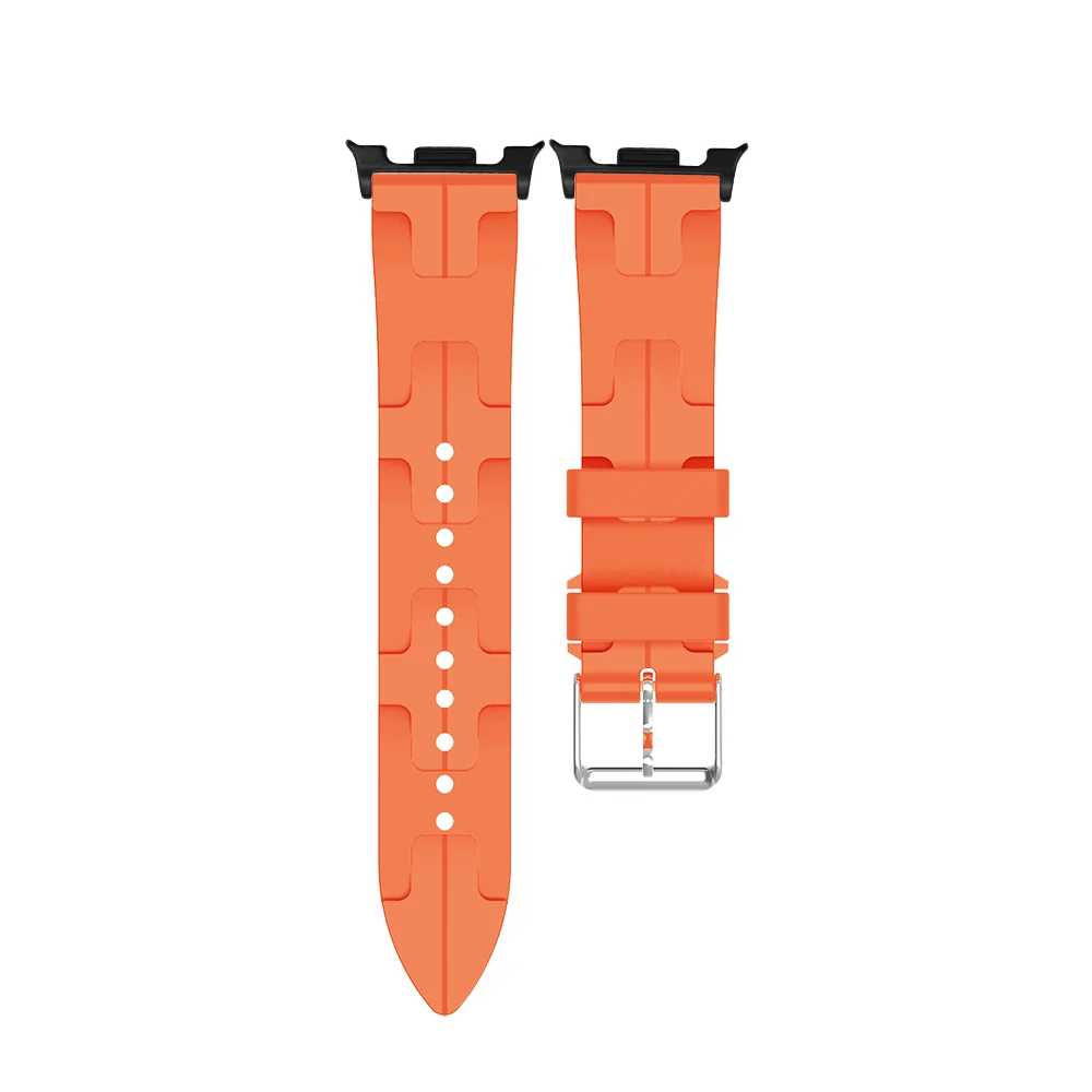 

H Pattern Woven Strap For Samsung Galaxy Watch 8 44mm 40mm Skin-friendly Silicone Sport Band Accessories for Men Women Bracelet