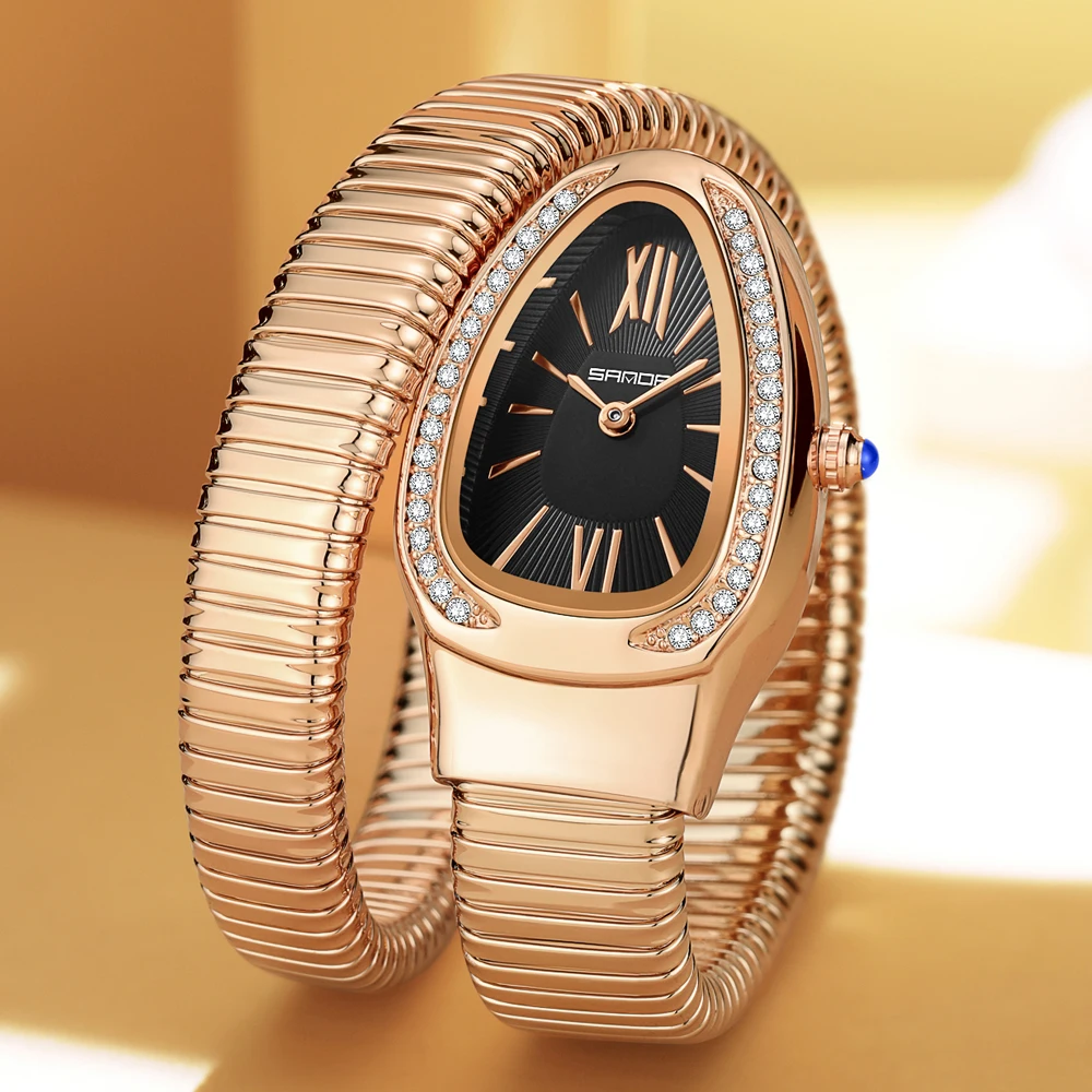 แฟชั่นงูรูปร่างสุภาพสตรีควอตซ์นาฬิกาผู้หญิง 2025 Pagani Design กันน้ําผู้หญิงนาฬิกาข้อมือ Reloj Mujer Feminino นาฬิกา