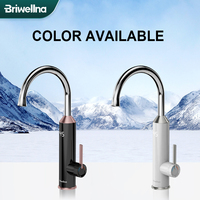 Briwellna Intelligent Water Heater 220V Kitchen Faucet 2 In 1 With Digital Display Electric Geyser Mixer Tankless Water Heater