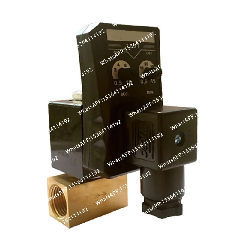 Válvula de Agua Automática con Temporizador Eléctrico de 1/2" DN15, Válvula de Drenaje Electrónica de 80 bar para Condensado de Compresor de Aire