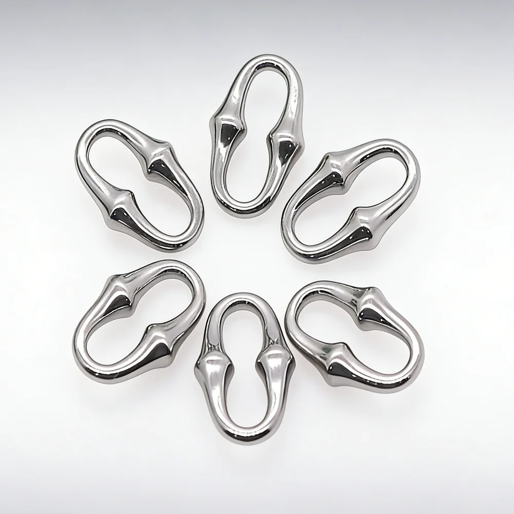 316L Stainless Steel  Geometric Link Connector, Fashion Jewelry Component for DIY Bracelet/Necklace Making