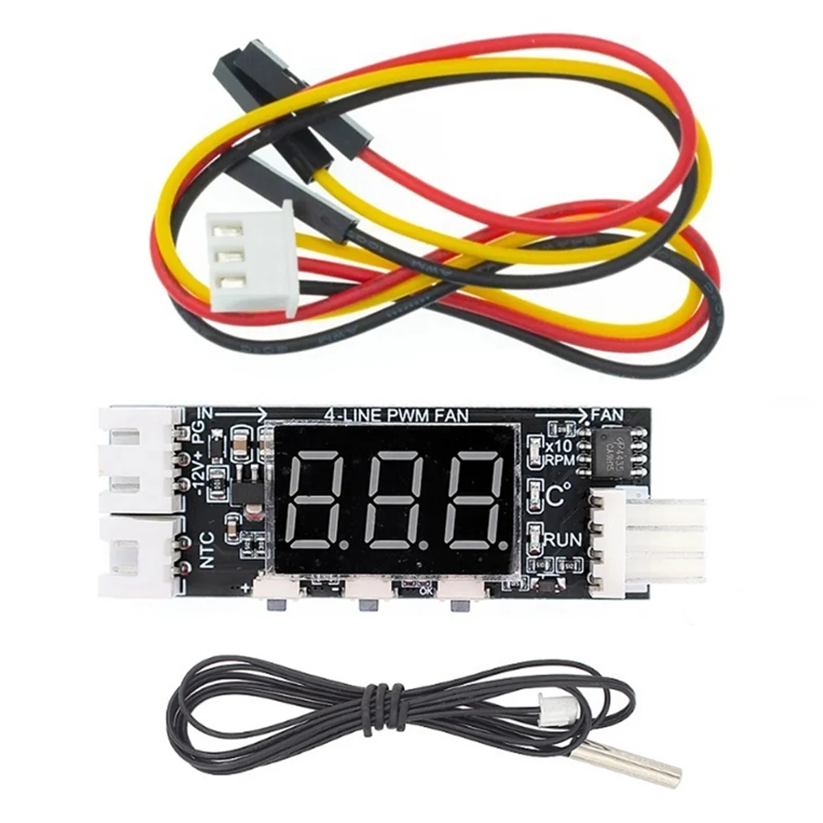 12V Pwm 4-draads Ventilator Temperatuurregeling Snelheidsregelaar Chassis Ruisonderdrukking Module Ondersteuning Ventilator Snelheidsregeling