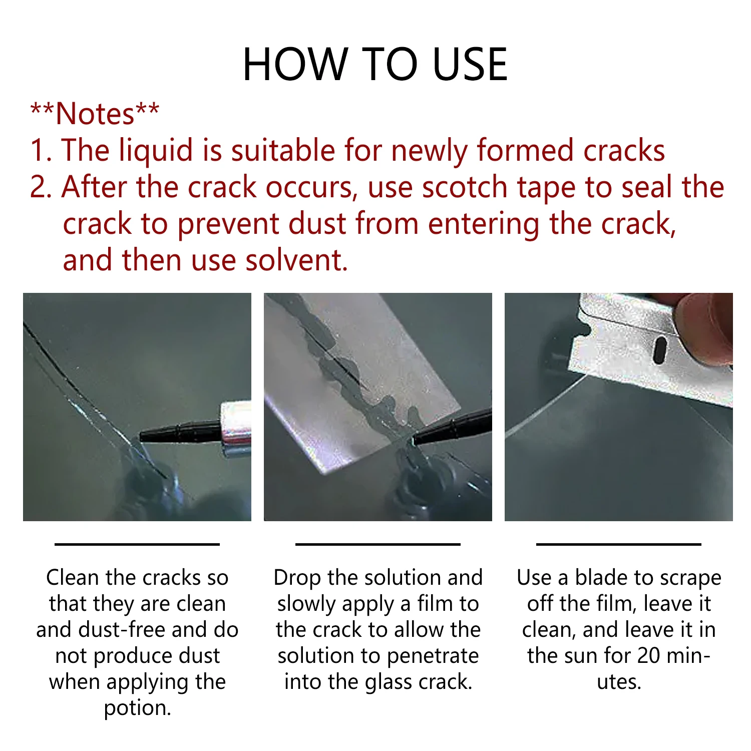 Windshield Car Crack Repair Kit DIY Window Mobile Screen Kit Cure Glue Car Glass Scratch Crack Repair Accessories Clean Neat view 4