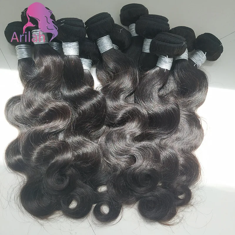 1/2/3PCS 12A Grade Body Wave Human Hair Bundles Double Weft Hair Extension 100g/PC Natural Color Brazilian Virgin Hair Full End