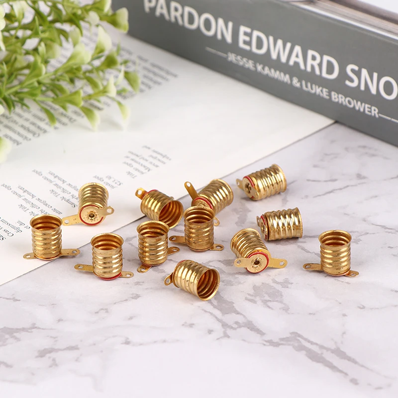 

10Pcs E10 Screw Copper Lamp Holder Mini Bulb Base Home Experiment Circuit Accessories