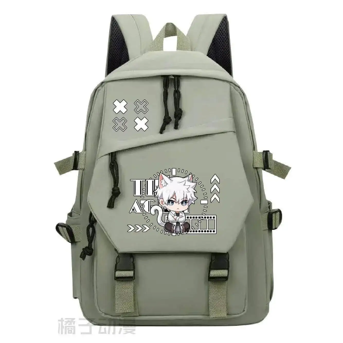 

Anime Game Black White Pink Green Link Click Student School Bags Large Capacity Mochilas Backpacks For Gift