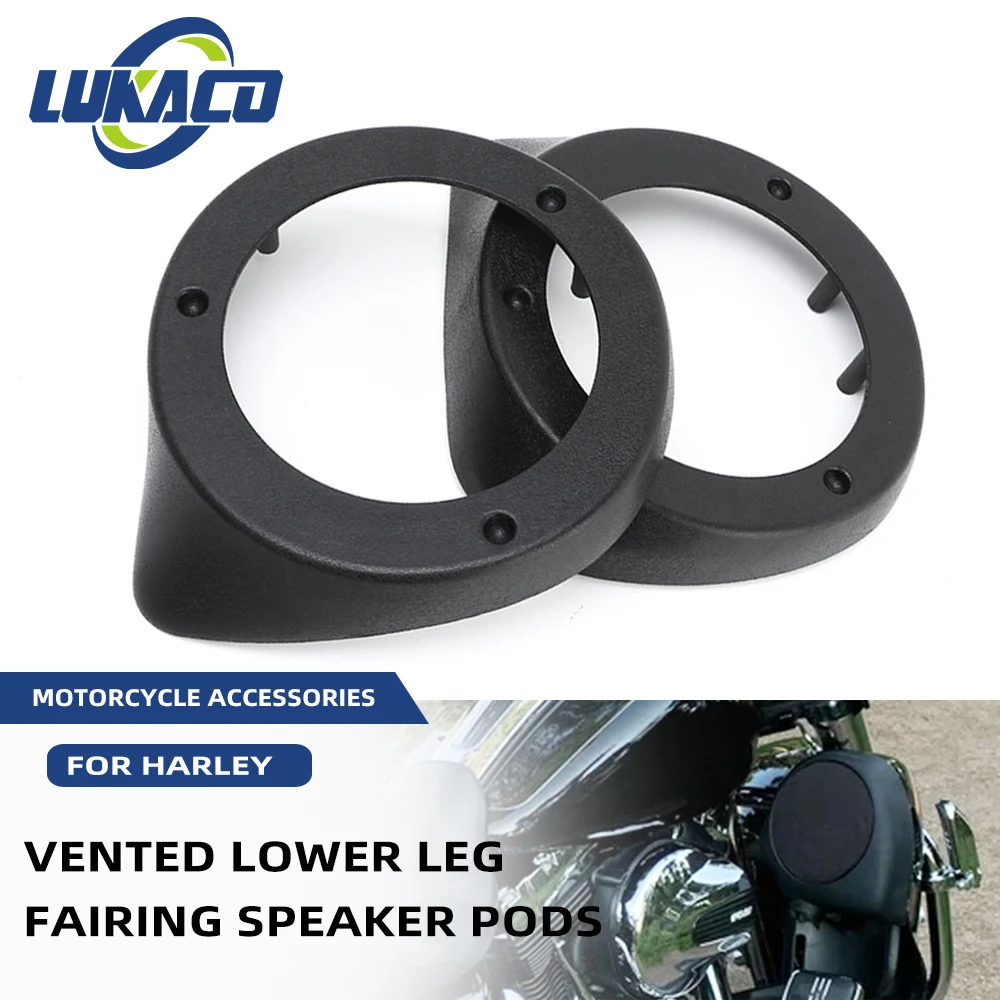 

6.5" Speaker Boxes Pod Vented Lower Leg Fairings For Harley Touring Road King Electra Street Glide FLTR FLHX FLHT 1996-2022