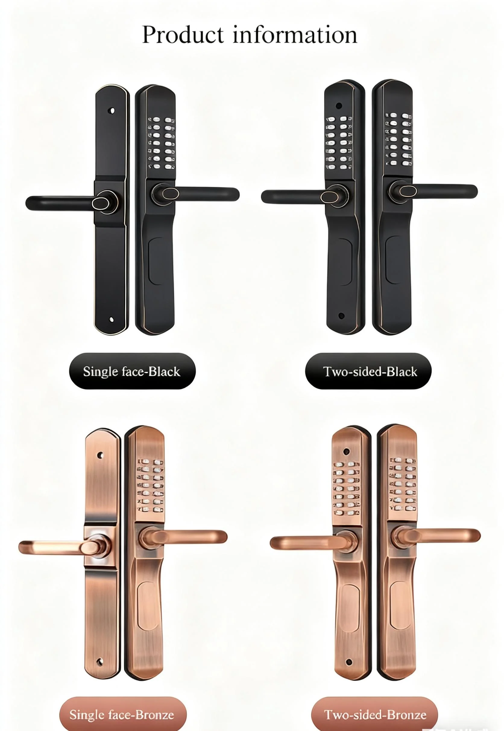 녹슬지 않는 아연 합금 내구성 있는 정원 문 잠금장치 좁은 타입 프로파일 도어 잠금장치 야외용