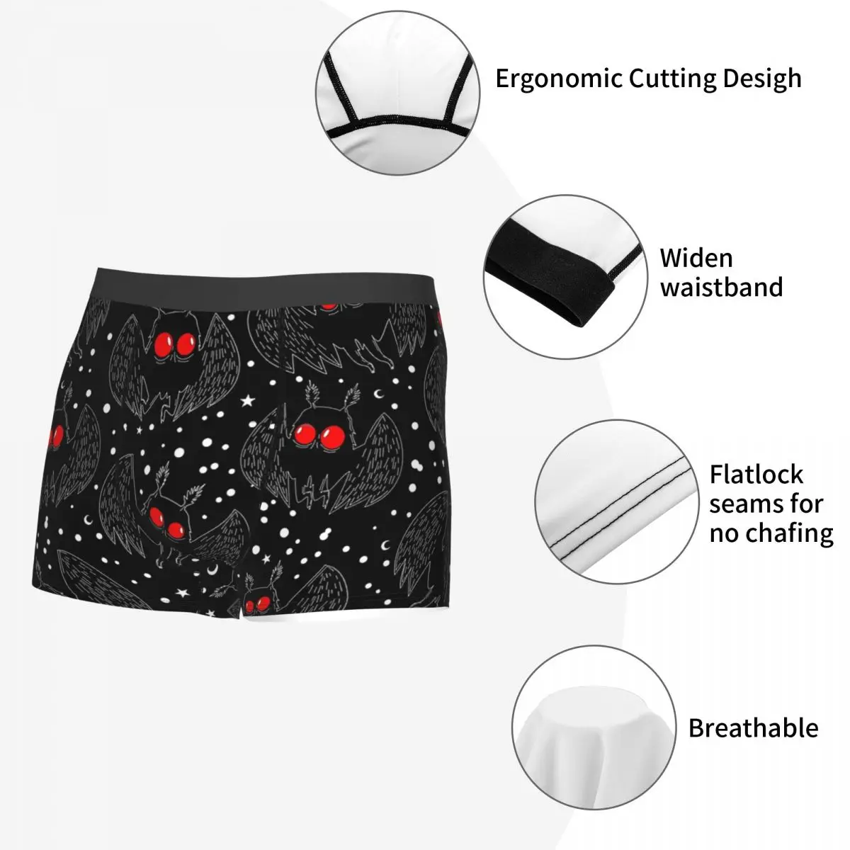 Mothman Night Supernatural Underpants Cotton Panties Man Underwear Sexy Shorts Boxer Briefs