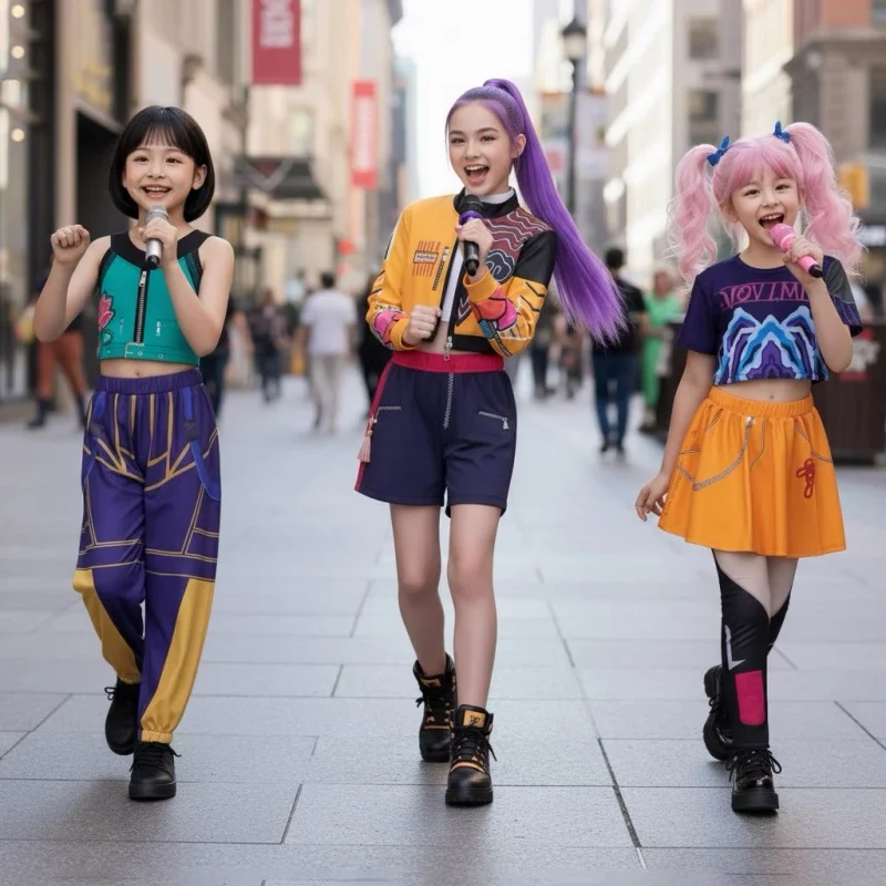 

Kpop охотники на демонов Руми Зои Мира косплей костюм для девочек охотничья группа наряды для ролевых игр Хэллоуин карнавальный костюм подарки-сюрпризы