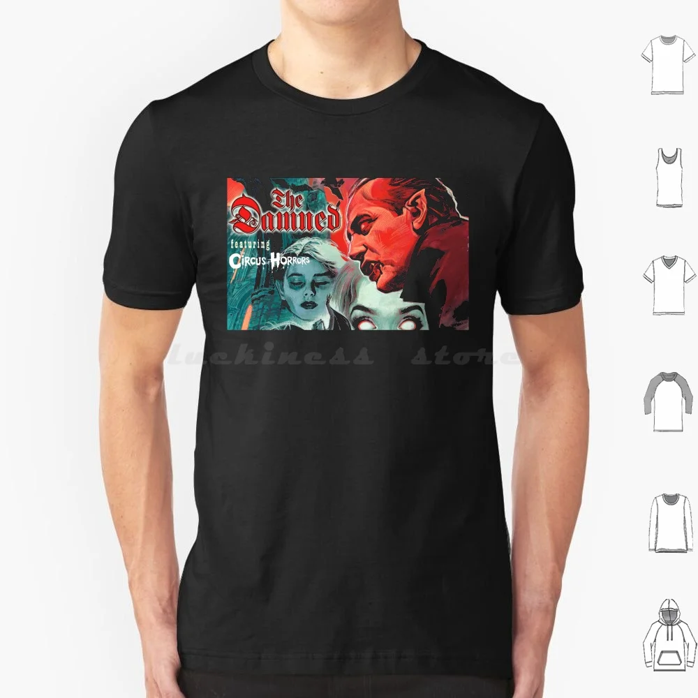 The Damned Ft Circus Of Horrors T Shirt Cotton Men Women DIY Print The Damned Punk Vampira Dave Vanian Captain Sensible Vampire