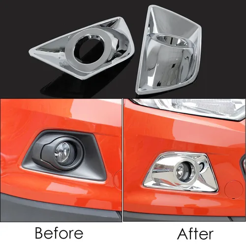 Imagen 2 del producto Para Ford Ecosport 2013 - 2017 accesorios de coche lámpara antiniebla delantera trasera luz de freno embellecedor cubierta decorativa pegatina ABS plástico cromado