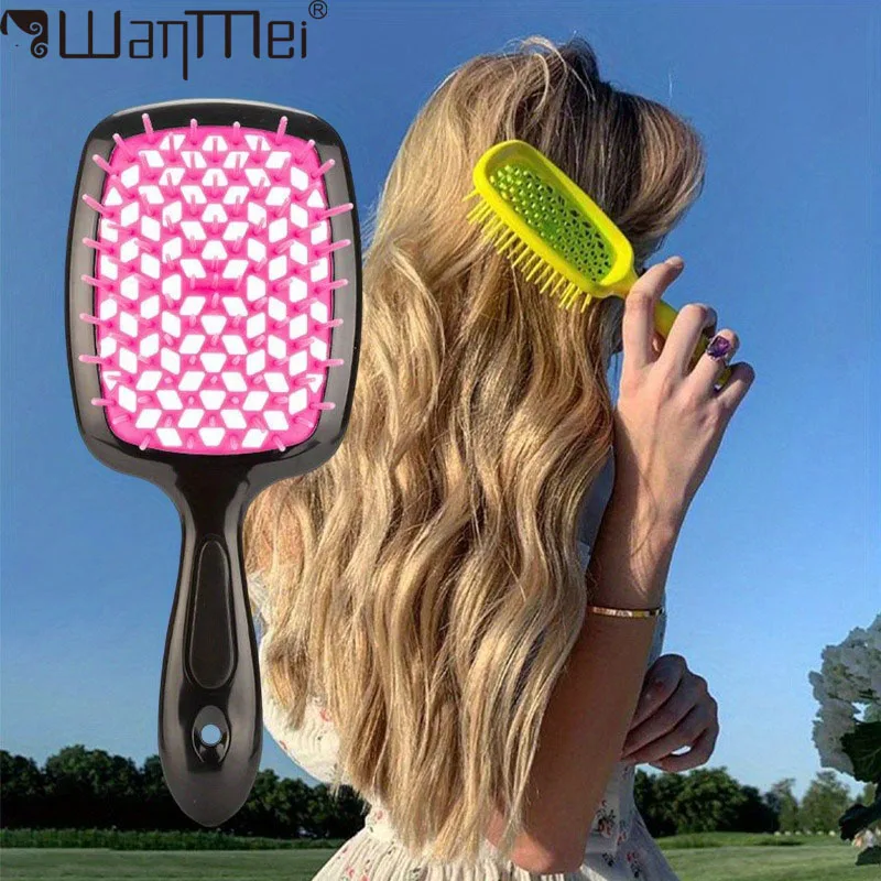 WANMEI Air Cushion Comb Tangled Hair Comb Hair Brush Massage Anti-static Hollow Out Wet Curly Hair Brushes Barber Styling Tool