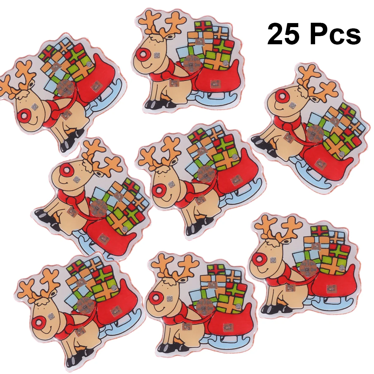 25 Pcs Christmas Pins Bathroom Decorations LED Glowing Badges Enamel Women Baby