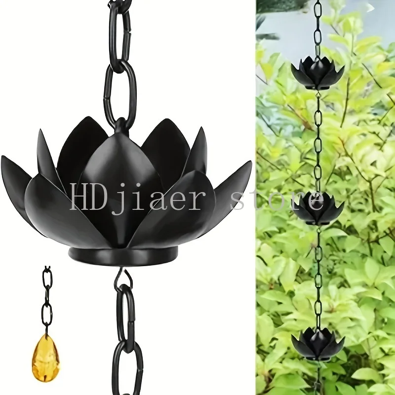 

New Arrival Outdoor Lotus Rain Chain – Decorative Hanging Chain for Patio, Functional Outdoor Drainage Accessory