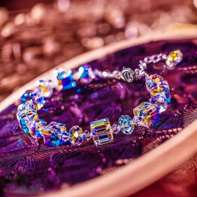 2025 Crystal Rhinestone Adjustable Bracelet Bangle Wedding Wristband Bridal Gift Jewelry Crystal Bracelet Gift for Girlfriend