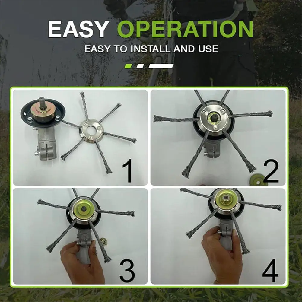 1Pcs Steel Wire Line String Trimmer Head Garden Accessory for Cordless Grass Trimmers Easy to Install Head Replacement