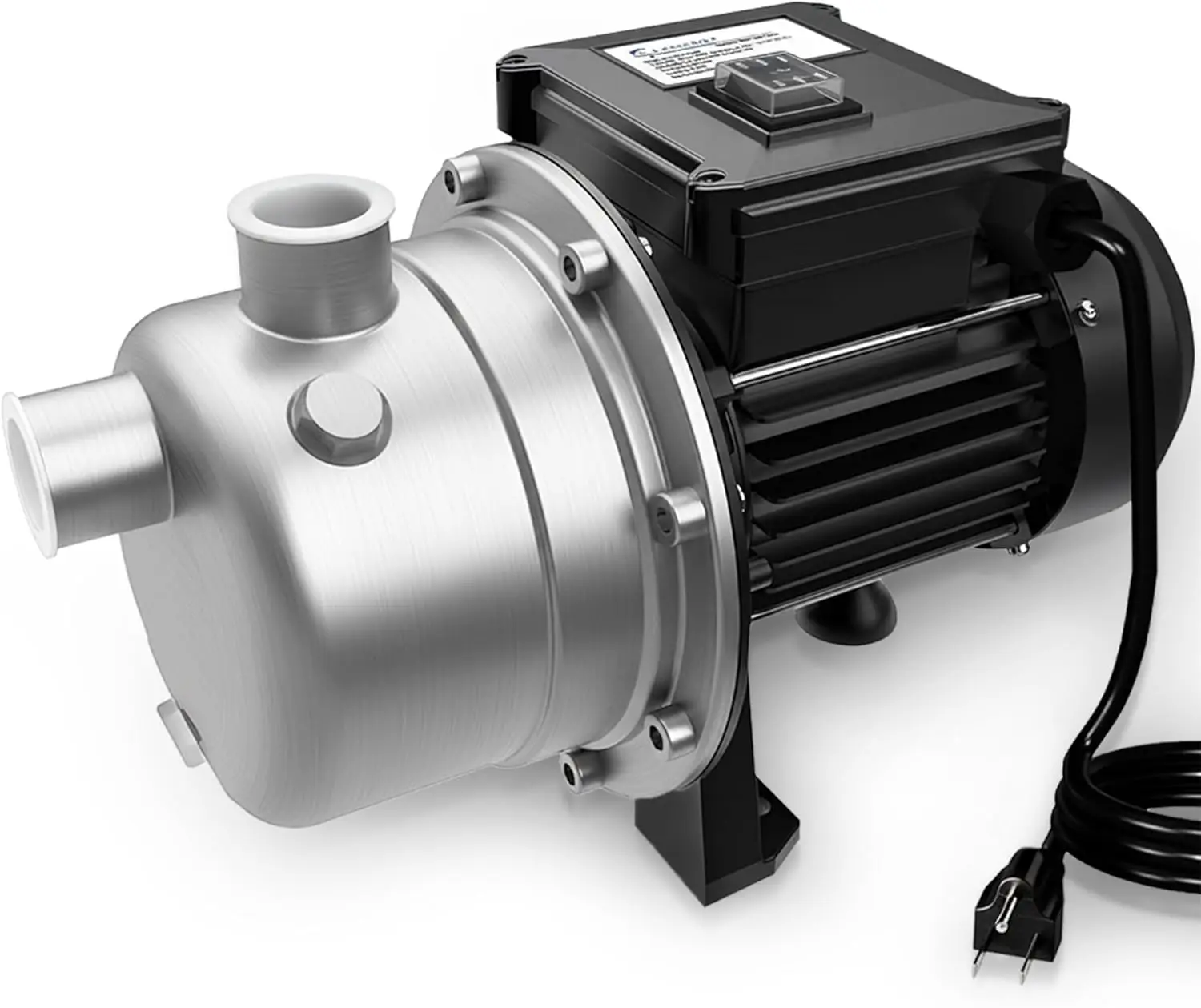 

Насос для неглубоких скважин 1/2 л.с., 1200 галлонов в час, из нержавеющей стали, для сада и фермы