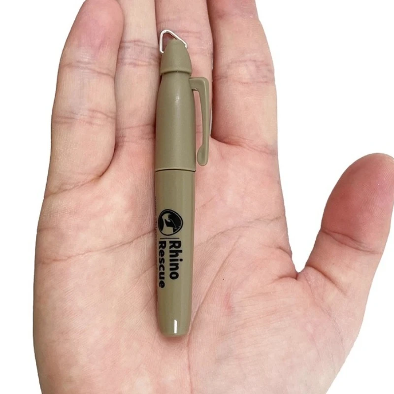 

2 шт. Rhino Rescue открытый мини водонепроницаемый маркер масляный тактический EDC с портативным крючком