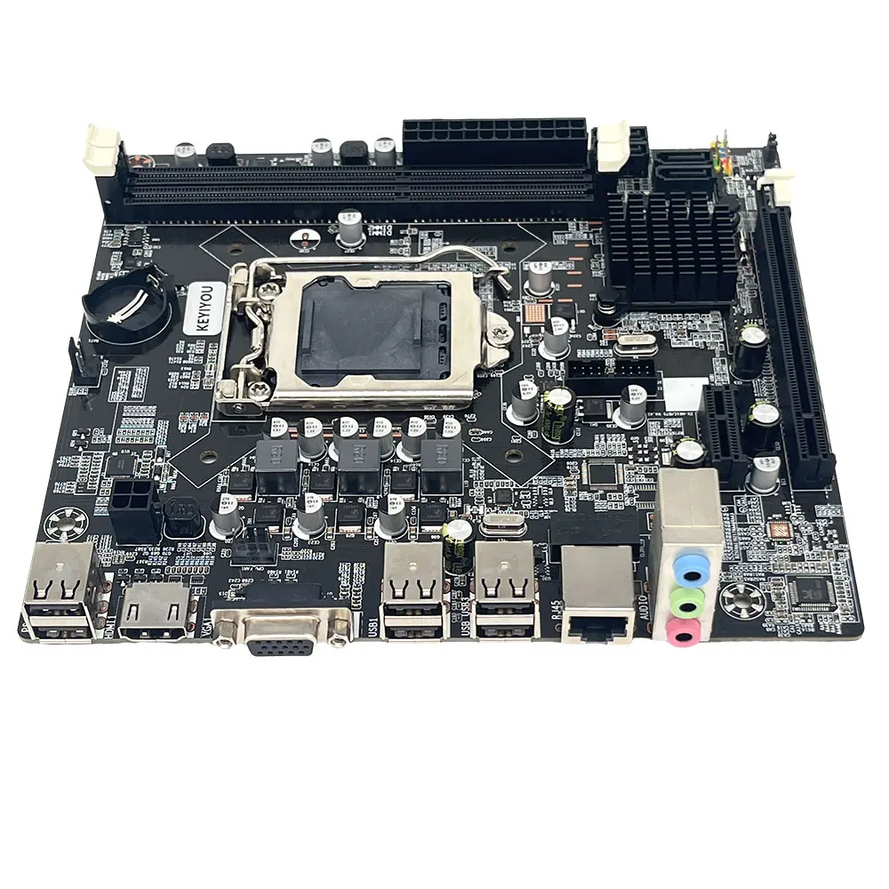 Imagem -02 - Placa-mãe do Desktop do Keyiyou-h61 Memória Lga1155 Ddr3 8g 1600 Placa-mãe com Núcleo i3 3240 Vga Hdmi