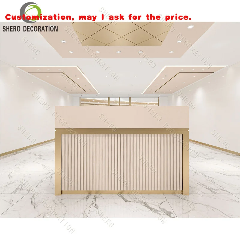 

custom.Custom Corporate Reception Desk Branded Company Lobby Front Counter Retail Display Cabinet Office Shop Furniture