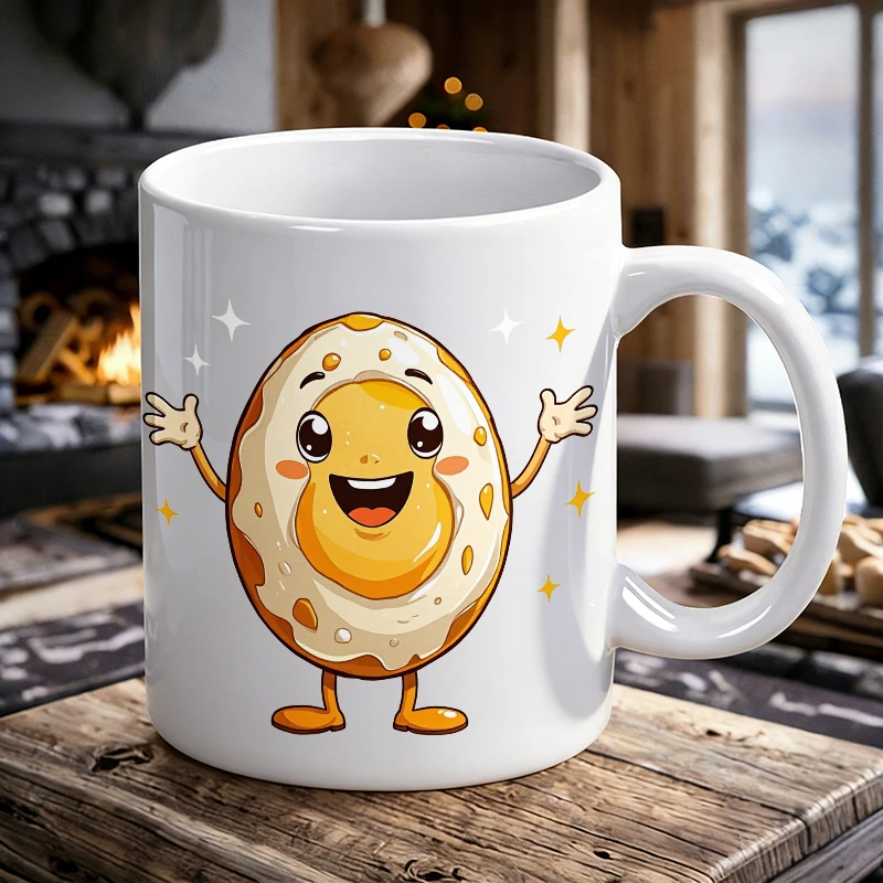 

Cute Q-version frosted ceramic cup, coffee cup, milk cup, office tea cup, drinking cup, does not fade, a gift for friends