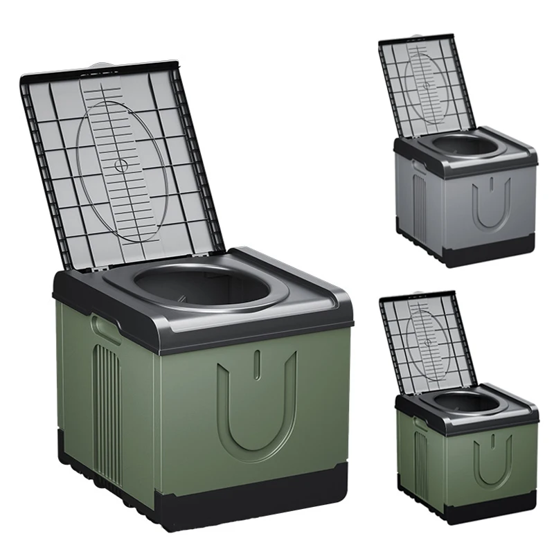 Folding Toilet Big Toilet Portable Car Toilet Bathroom Outdoor Toilets Self-driving Emergency Camping Toilets Baby Adult Elderly
