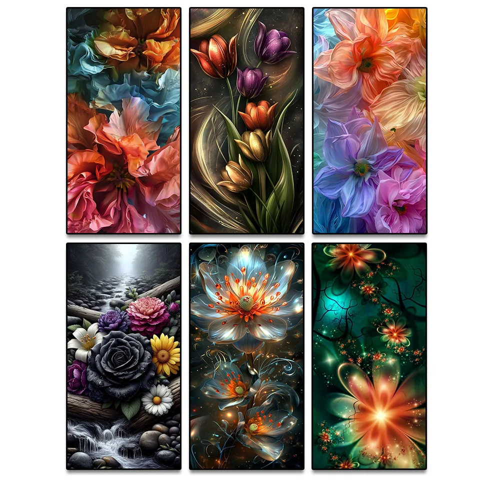 

DIY Diamond Embroidery Flower Diamond Painting Art Kit 100%5D Square Round Rhinestone Cross Stitch Mosaic Home Decor Wall Art