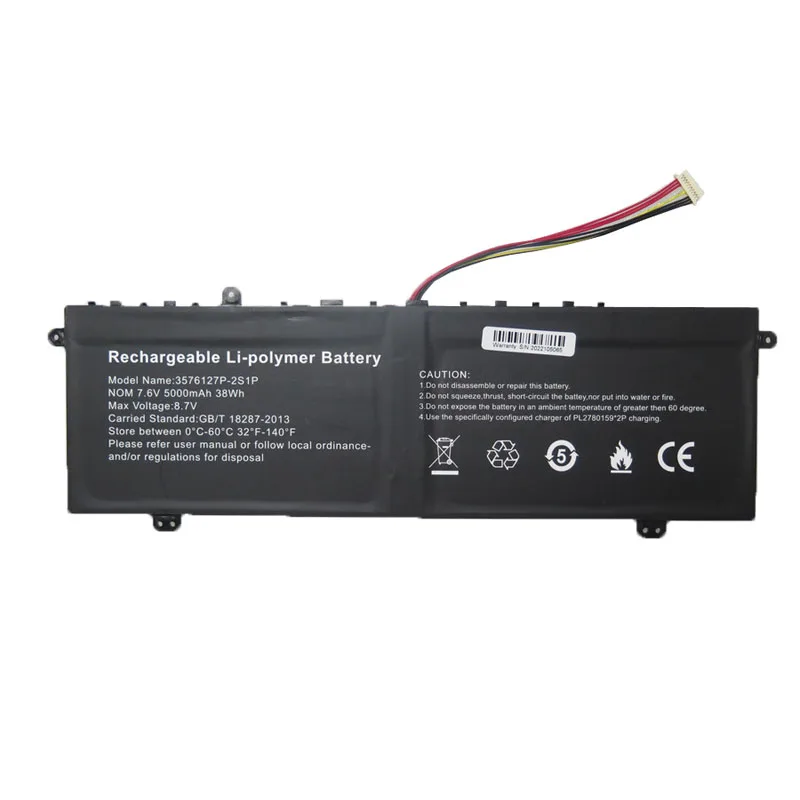 Laptop Battery For Gateway GWNC21524 GWNC21524-GR GWNC21524-BL GWNC21524-RD 5000mAh 38Wh 7.6V 10PIN 7Lines New