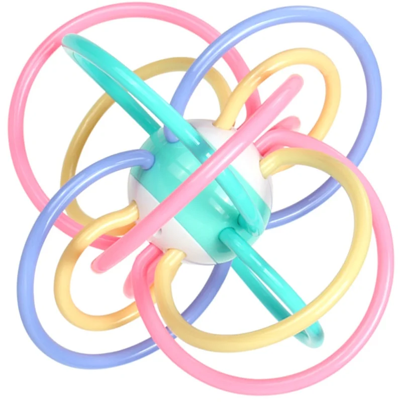 ألعاب كروية يدوية للأطفال، كرة مانهاتن للتدريب على قبضة الأطفال، عضاضة يدوية للطعام، كرة محمولة قابلة للعض للتعليم المبكر للطفل #6