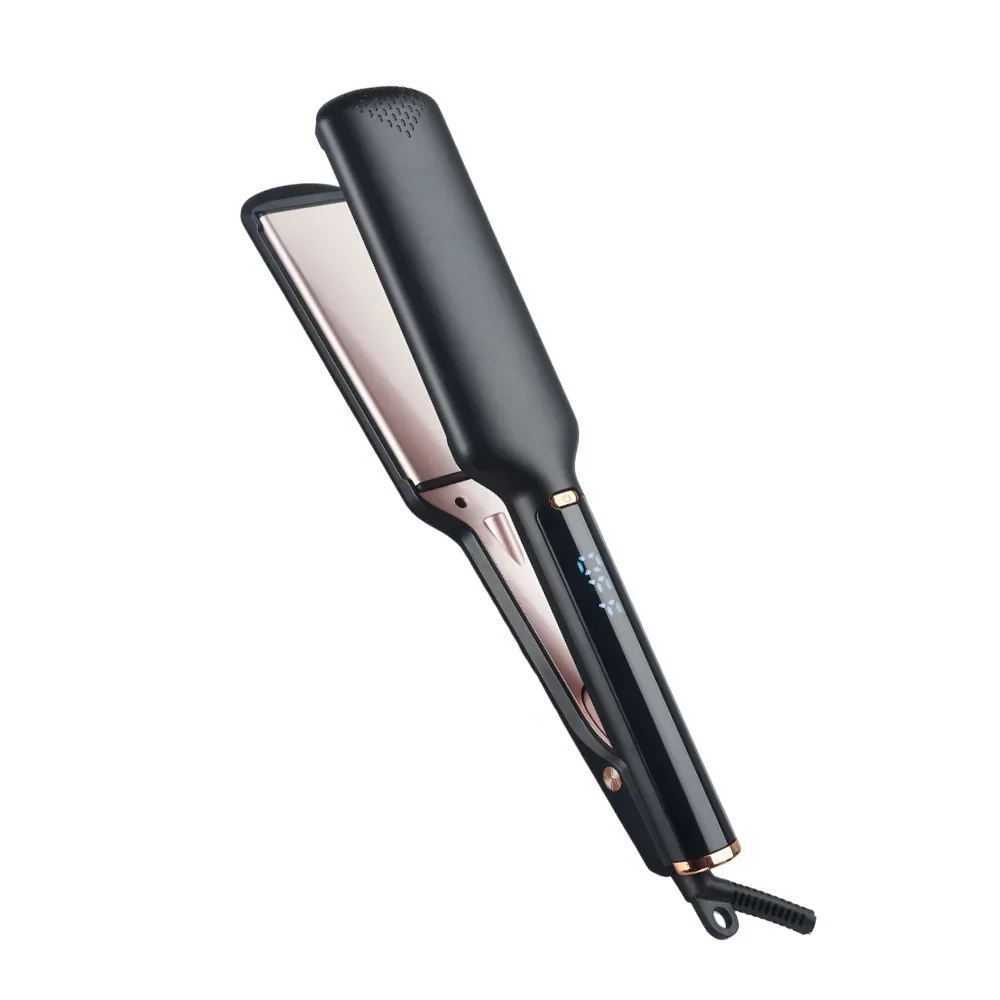 High quality   Hair Straightener Roll and Straighten Dual-purpose Straightener Shaping LCD Digital Display Professional Straight