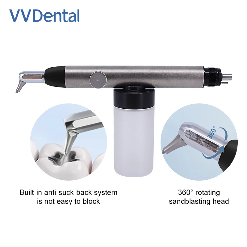 Dental Aluminum Oxide Micro Blaster Interface Sandblasting Alumina Gun Air Abrasion Polisher Dentist Tool
