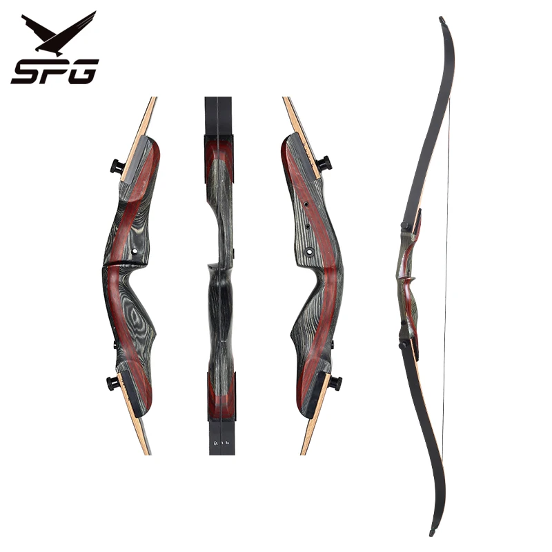 Archery Takedown Recurve Bow Wooden Hunting Practice Bow and Arrow 50LBS Beginner Teenagers Shooting Equipment