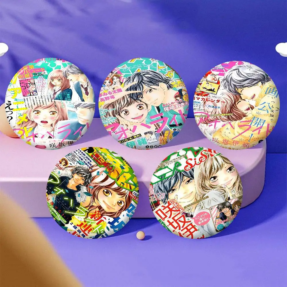 Ao Haru Ride Anime Classic Tinplate Soft Button Pin Brooch Metal Badge Custom Jewelry Accessories Hat Bag Lapel