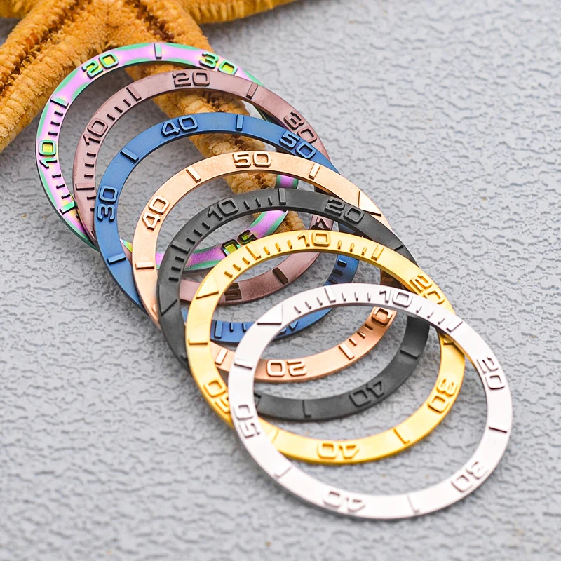 Seiko Mod Bezel tembaga masukkan SKX007 cincin dalam datar 38mm * 31.5mm cocok untuk SKX007 SKX009 SKX011 SRPD jam tangan selam bagian dalam