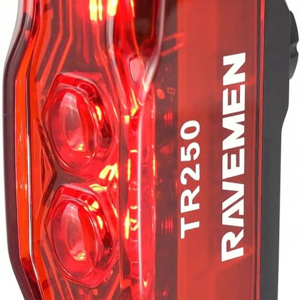 

250 Lumen Waterproof Bike Tail Light with Auto On/Off, Brake Sensor, and USB-C Charging for Day & Night Riding
