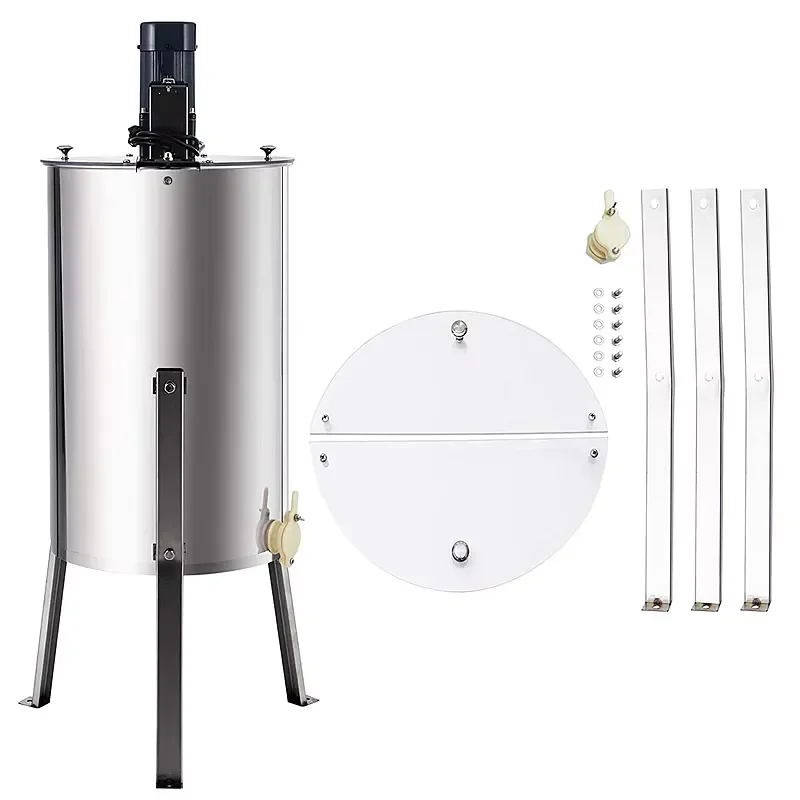 Electric Stainless Steel Honey Extractor 2/3 Frames, Honey Centrifuge Spinner with Crank, Beekeeping Honey Harvest Equipment