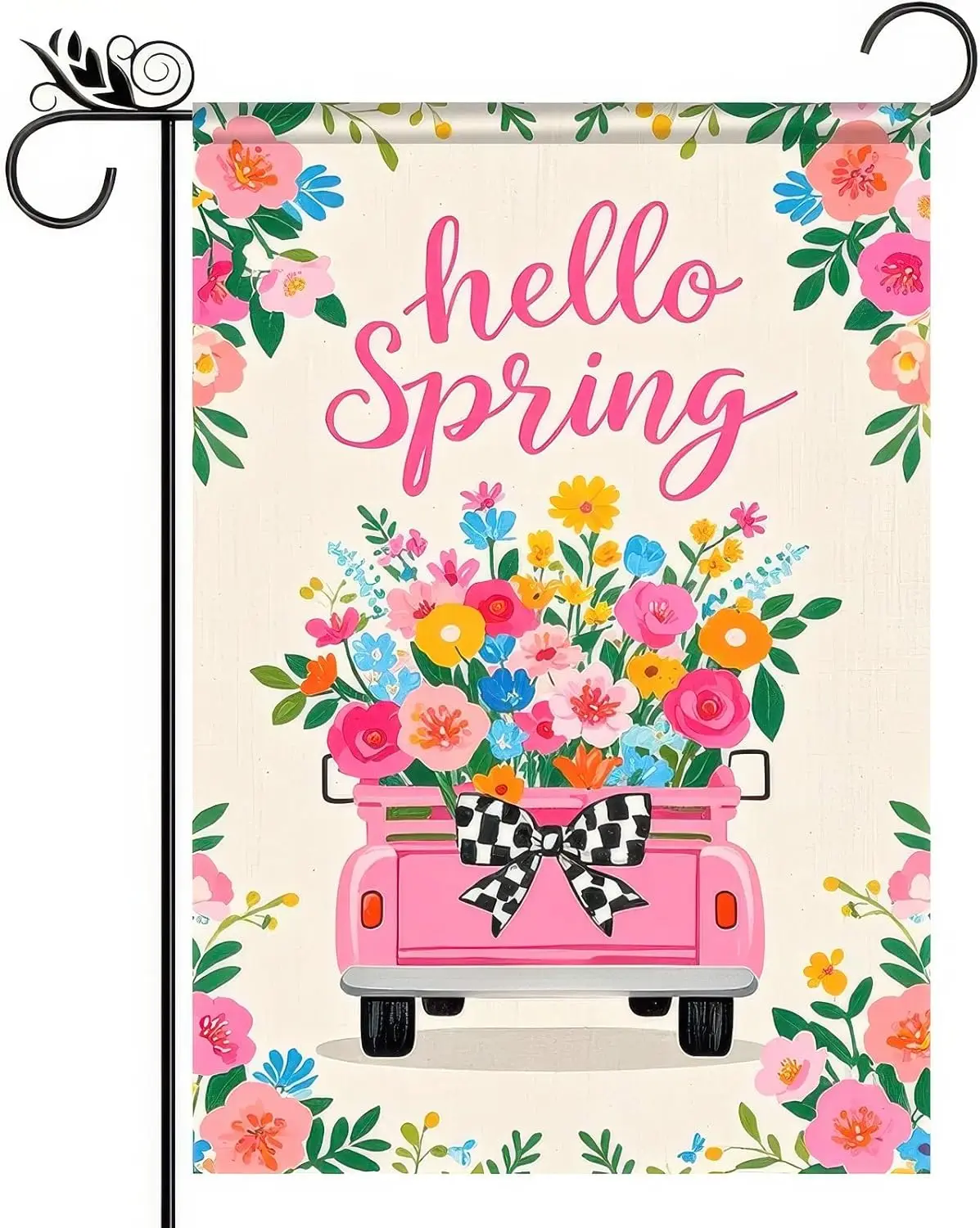 Hello Spring Garden Flag 12x18 Inch Double Sided Truck Welcome Small Flags For Outside Outdoor Decor Farmhouse Holiday Sprin SSL