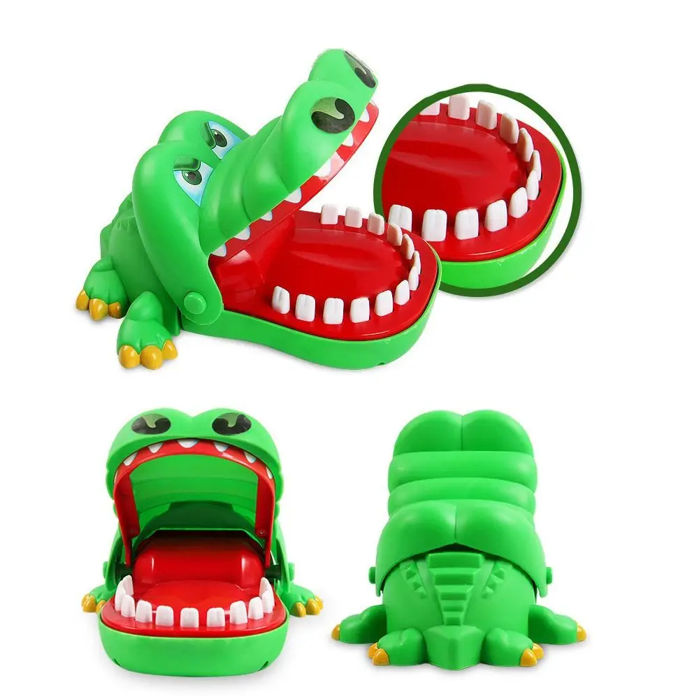 Random Color Mini Dinosaur Bite Finger Toy Stress Reliever Plastic Bite Hand Toy Dinosaur Decompression Toy Kids Children