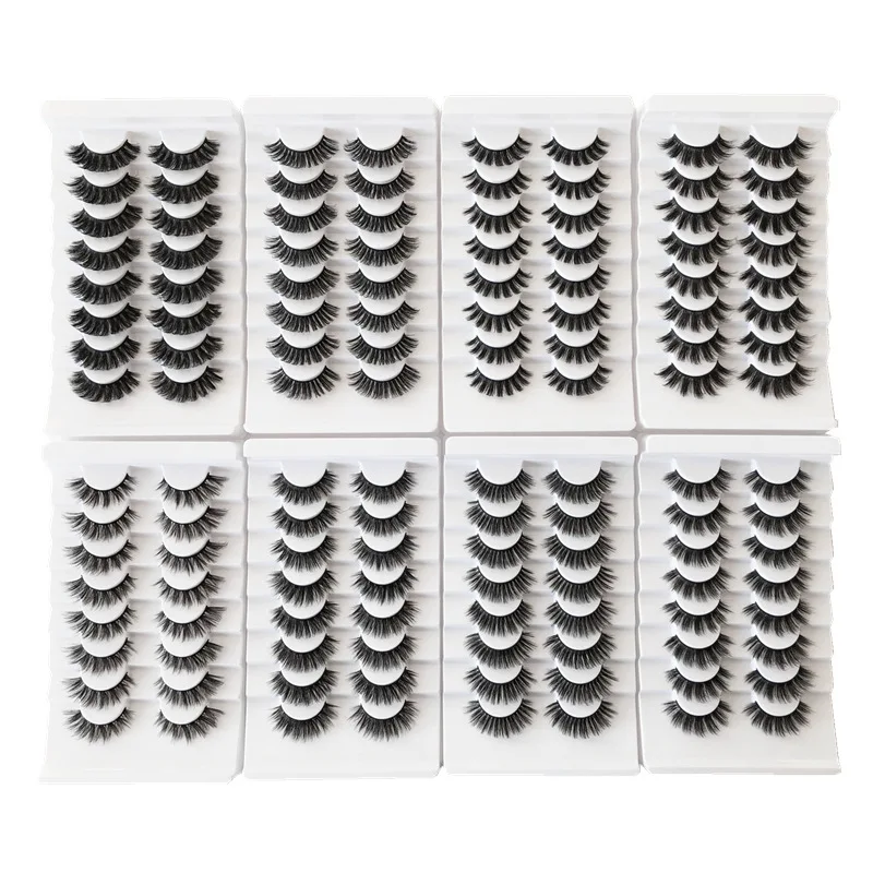 8 Pairs Of Fake Eyelashes, Three-dimensional Multi-layer Curling, Thick Eyelashes, Wholesale By Manufacturers