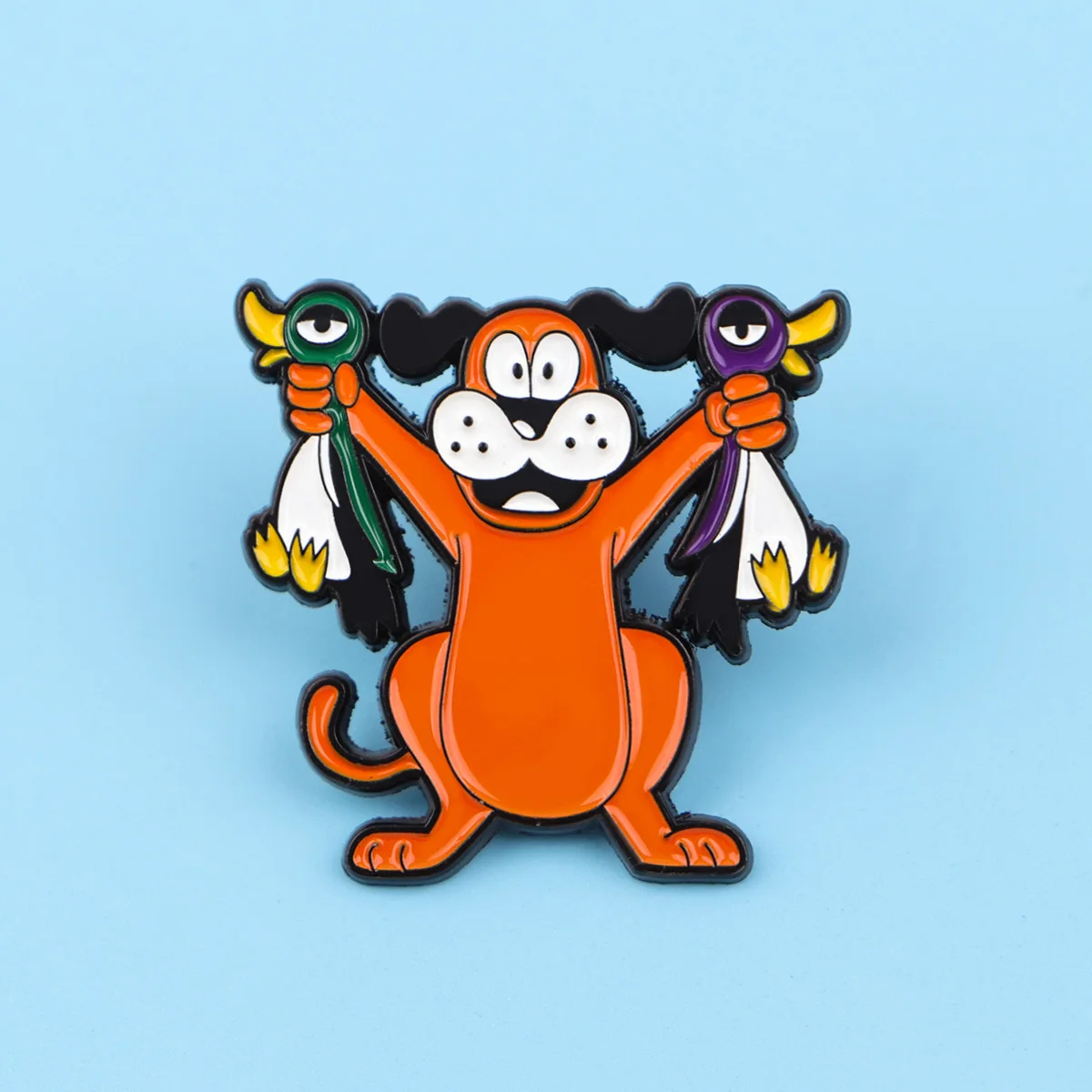 Dog Hunting Duck Enamel Pines Cute Cartoon Animal Brooch Metal Pins Badge on Backpack Clothing Accessories Fashion Jewelry Gifts