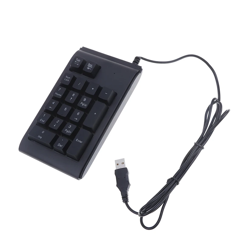 19 Keys Number Keyboard USB Wired Mechanical Numpad Mini Numeric Keypad With LED